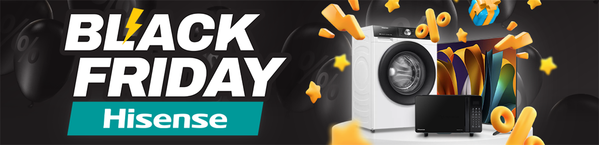 Black Friday se značkou Hisense - pračky, televize, mikrovlnky